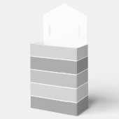 Patttern of grey stripes and initials wedding フェイバーボックス (オープン)