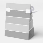 Patttern of grey stripes and initials wedding フェイバーボックス (裏面サイド)