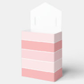 Patttern of pink stripes and initials wedding favo フェイバーボックス (オープン)
