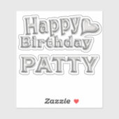 Patty Happy Birthday silver Aufkleber Sticker シール (シート)