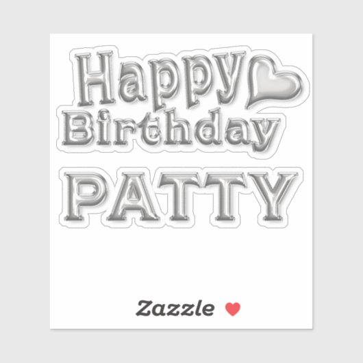 Patty Happy Birthday silver Aufkleber Sticker シール (シート)
