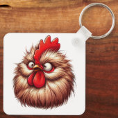 "Patty Silkie Chicken Face" Aluminum Keychain キーホルダー (裏面)