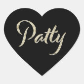 Patty white gold Handwriting Aufkleber Herz ハートシール (正面)