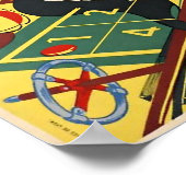 Pau，フランス/ヴィンテージアールデコ旅行ポスター ポスター (角)