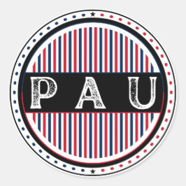 Pau City Pride Emblem – French Identity ラウンドシール