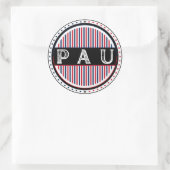 Pau City Pride Emblem – French Identity ラウンドシール (バッグ)