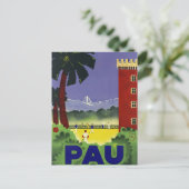 Pau France Vintage Poster 1935 ポストカード (スタンド正面)