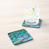 Paua Shell Abalone Cork Coastersセット（6個） コースター (右側)