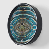 PAUA SHELL Artレイヤーのキラキラと詳細 壁時計 (傾斜)