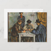 Paulセザンヌ – カードプレーヤー ポストカード (正面/裏面)