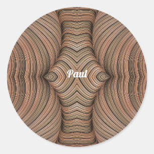 PAUL ~フラクタルクールパターン~オリジナル~ステッカー ラウンドシール