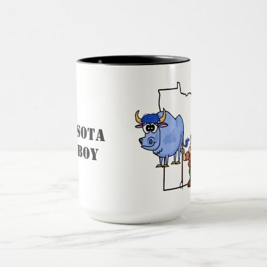 Paul Bunyanおよび可愛い人のミネソタの同郷人のマグVer。 3 マグカップ (中央)