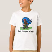 Paul Bunyanおよび可愛い人の子供のTシャツ Tシャツ (正面)