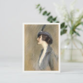 Paul Cesar Helleu氏のハガキ絵画キ ポストカード (スタンド正面)