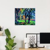 Paul Cezanne - Chestnut Tree and Farm, ポスター (ホームオフィス)