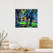 Paul Cezanne - Chestnut Tree and Farm, ポスター (キッチン)