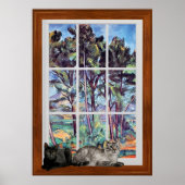 Paul Cezanne - Pines And Aqueduct 3D Window Frame ポスター (正面)