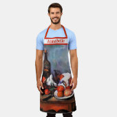 Paul Cézanne Still Life Personalize エプロン (着用した状態)