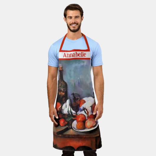 Paul Cézanne Still Life Personalize エプロン (着用した状態)
