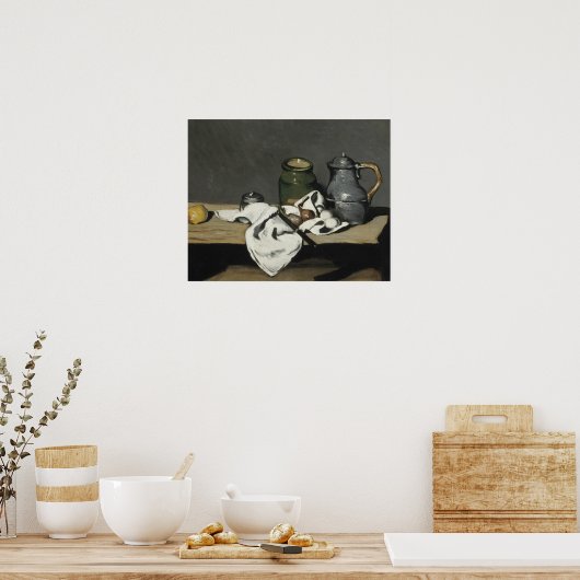 Paul Cezanne - Still Life with Kettle ポスター (キッチン)