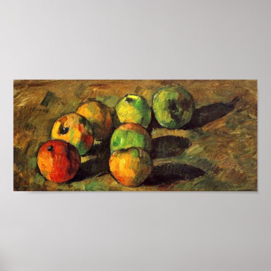 Paul Cezanne - Still life with seven apples ポスター (正面)