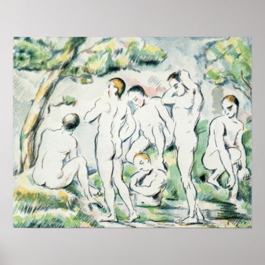 Paul Cezanne | The Bathers, Small plate ポスター (正面)
