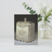 Paul de Lamerieによる銀色の茶筒 ポストカード (スタンド正面)