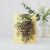 Paul de Longpre著「ブラックベリー」 ポストカード (スタンド正面)