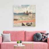 Paul Gauguinによる入浴ディープ，ヴィンテージファインアート キャンバスプリント (インサイチュ (リビング))