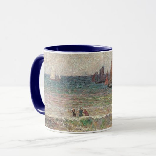 Paul Gauguinによる入浴ディープ，ヴィンテージファインアート マグカップ (正面左)