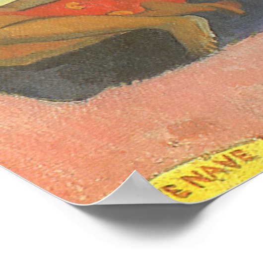 Paul Gauguinによる楽しい眠気，ヴィンテージアート ポスター (角)