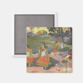 Paul Gauguinによる楽しい眠気，ヴィンテージアート マグネット (正面/裏面)