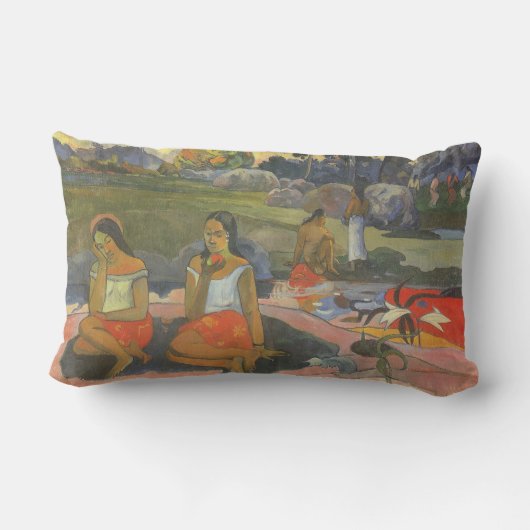 Paul Gauguinによる楽しい眠気,ヴィンテージアート ランバークッション (裏面)