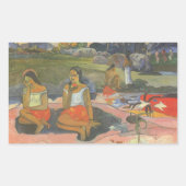 Paul Gauguinによる楽しい眠気,ヴィンテージアート 長方形シール (正面)