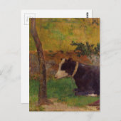 Paul Gauguinによる牛のひね伏せ ポストカード (正面/裏面)