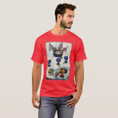 Paul Gauguinによる3匹の子犬たちとの静物詩 Tシャツ (正面フル)