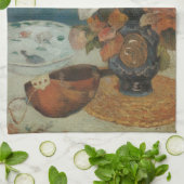 Paul Gauguin中国のによる牡丹とマンドリン キッチンタオル (折り畳み)