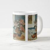 Paul Gauguin中国のによる牡丹とマンドリン ジャンボコーヒーマグカップ (正面右)