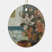 Paul Gauguin中国のによる牡丹とマンドリン セラミックオーナメント (左)