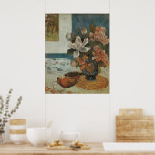 Paul Gauguin中国のによる牡丹とマンドリン ポスター (キッチン)