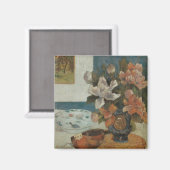 Paul Gauguin中国のによる牡丹とマンドリン マグネット (正面/裏面)