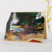 Paul Gauguin著のハイビスカスツリー(Te burao) カード (黄色い花)