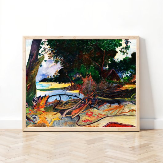 Paul Gauguin著のハイビスカスツリー(Te burao) ポスター