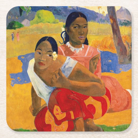 Paul Gauguin – いつ結婚するの? スクエアペーパーコースター (正面)
