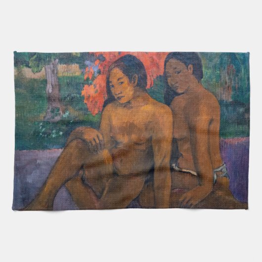 Paul Gauguin – とその体の金ゴールド キッチンタオル (横)