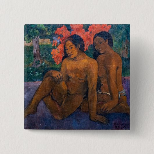 Paul Gauguin – とその体の金ゴールド 缶バッジ (正面)