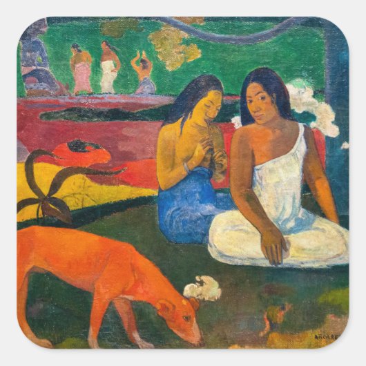 Paul Gauguin – エリアエリア/赤い犬 スクエアシール (正面)