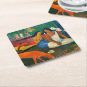 Paul Gauguin – エリアエリア/赤い犬 スクエアペーパーコースター (アングル)