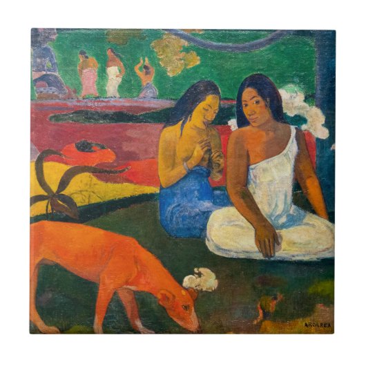 Paul Gauguin – エリアエリア/赤い犬 タイル (正面)