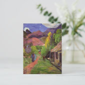 Paul Gauguin – タヒチのロード ポストカード (スタンド正面)